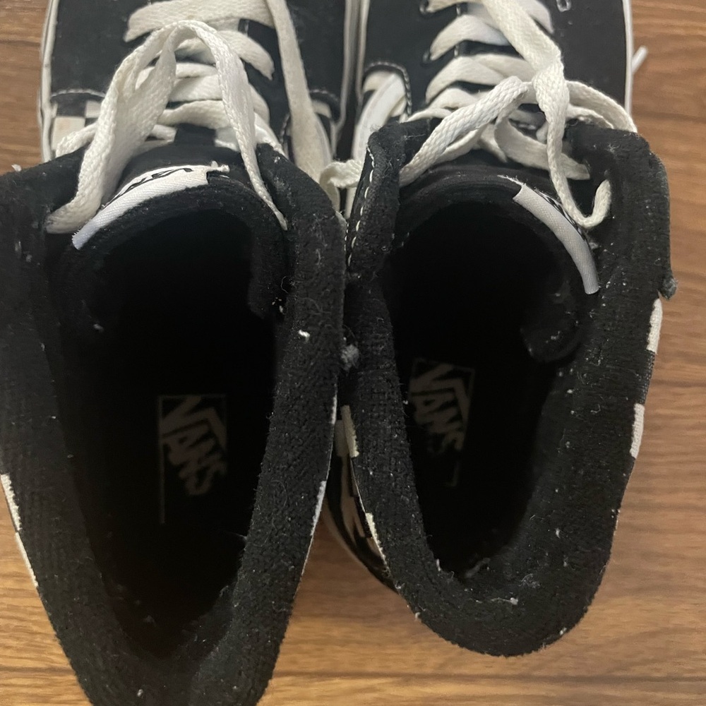 Vans SK8-Hi Platform 2.0 Women's Black White Checkerboard women’s size 5 - Picture 3 of 6